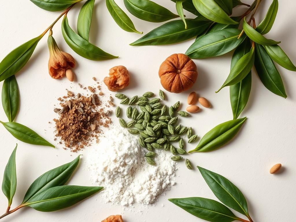 Natural ingredients in LeanBiome including green tea extract and inulin for supporting gut health and weight loss