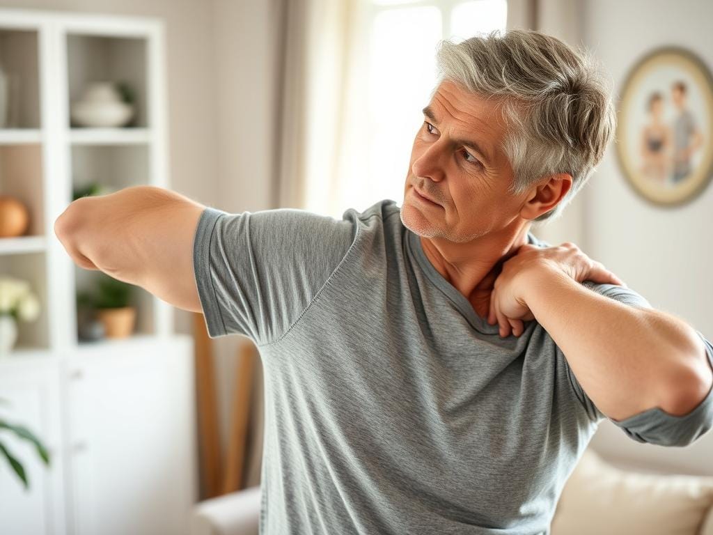 Person doing light stretching exercises with improved flexibility Person doing light stretching exercises with improved flexibility