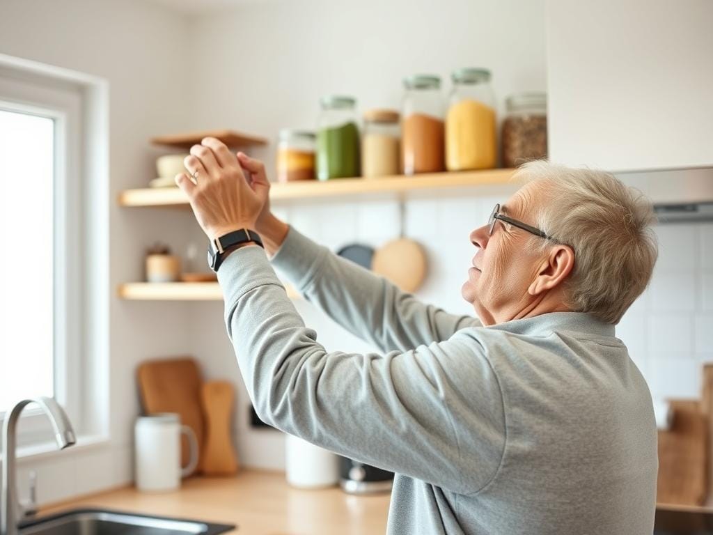 Person easily performing everyday tasks that were previously difficult Person easily performing everyday tasks that were previously difficult