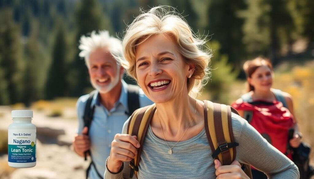 Person enjoying active lifestyle after using Nagano Lean Body Tonic