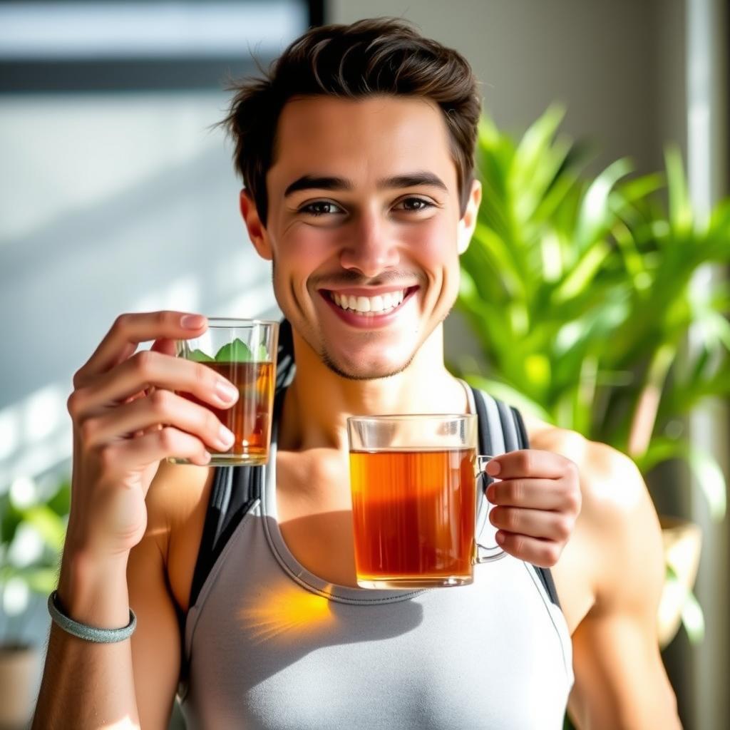 Person feeling energized after drinking All Day Slimming Tea Person feeling energized after drinking All Day Slimming Tea