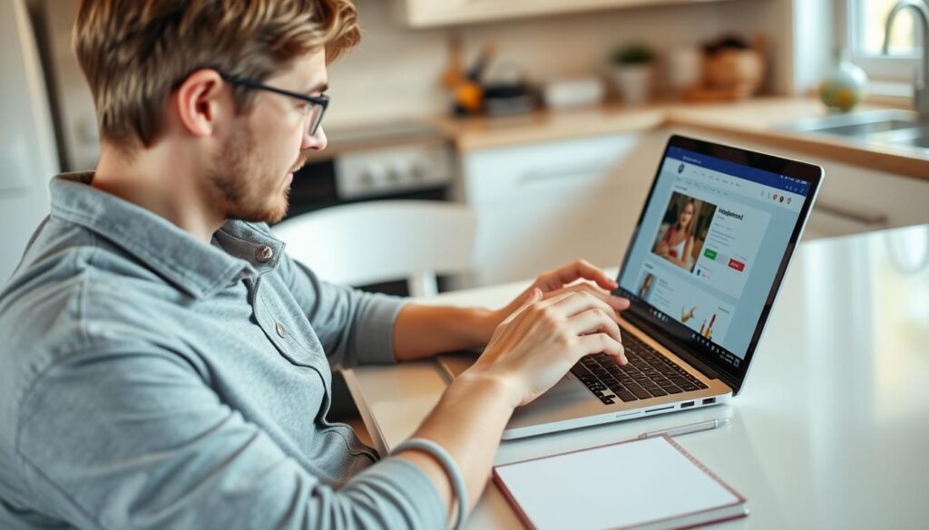 Person researching Mitolyn benefits and side effects online Person researching Mitolyn benefits and side effects online