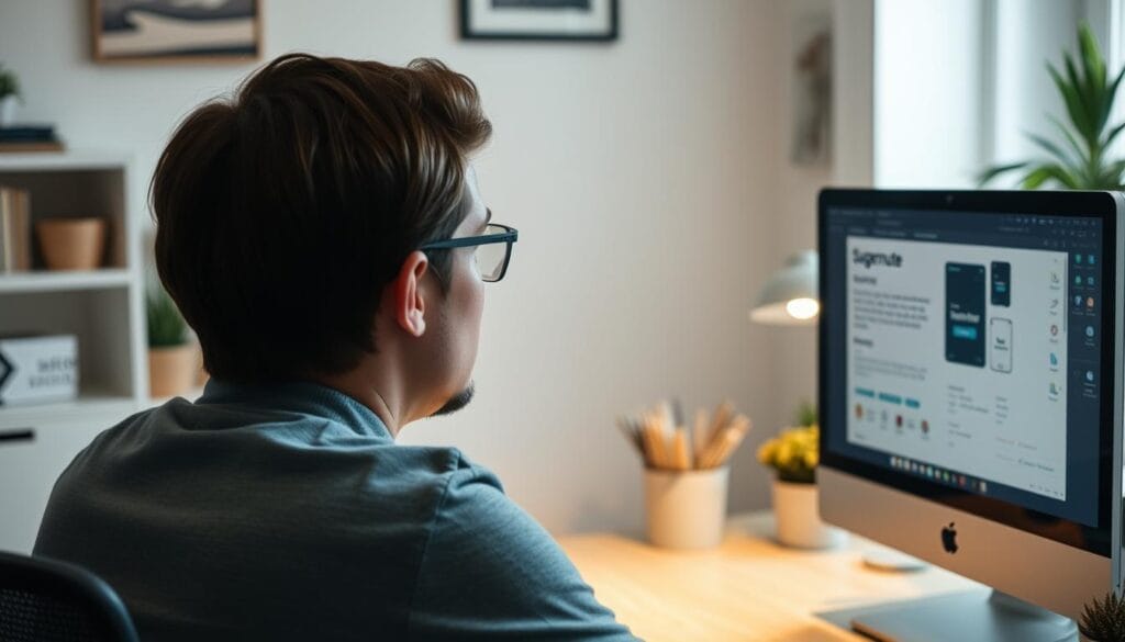 Person researching Sugarmute supplement information online