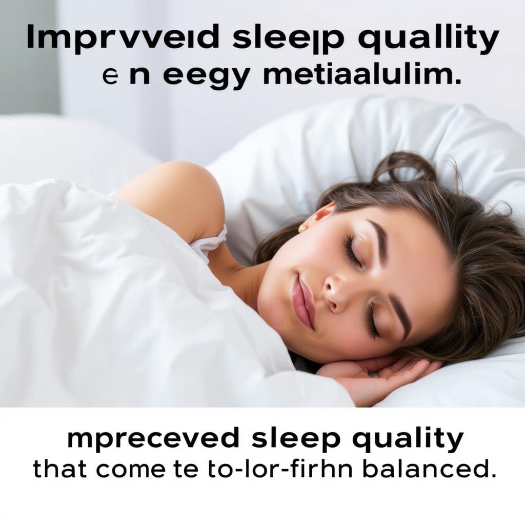 Person showing better sleep quality from using Mitolyn