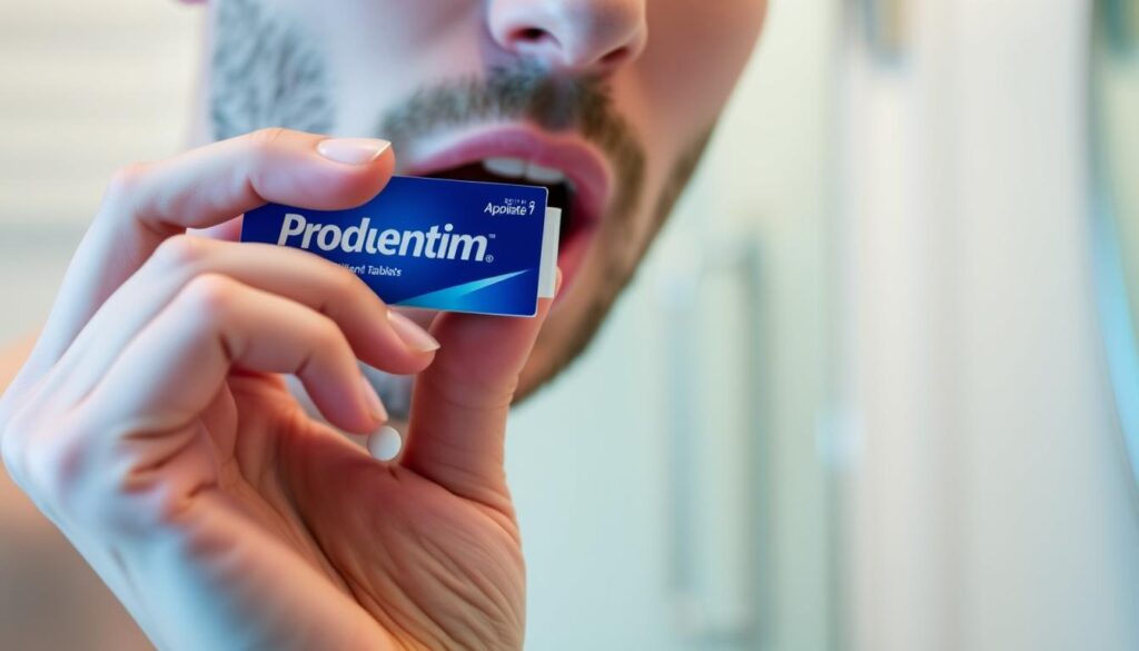 Person taking a Prodentim tablet as directed Person taking a Prodentim tablet as directed