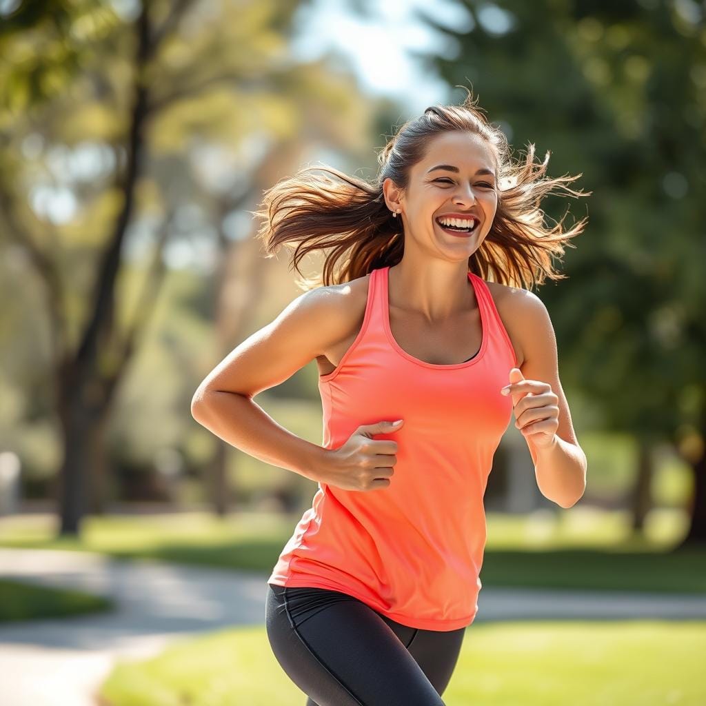 Person with improved energy levels after using LeanBiome probiotic for belly fat