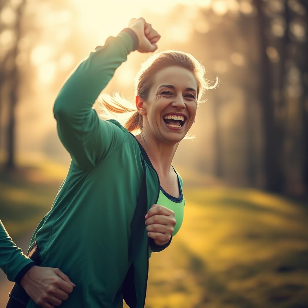 Person with increased energy levels Person with increased energy levels