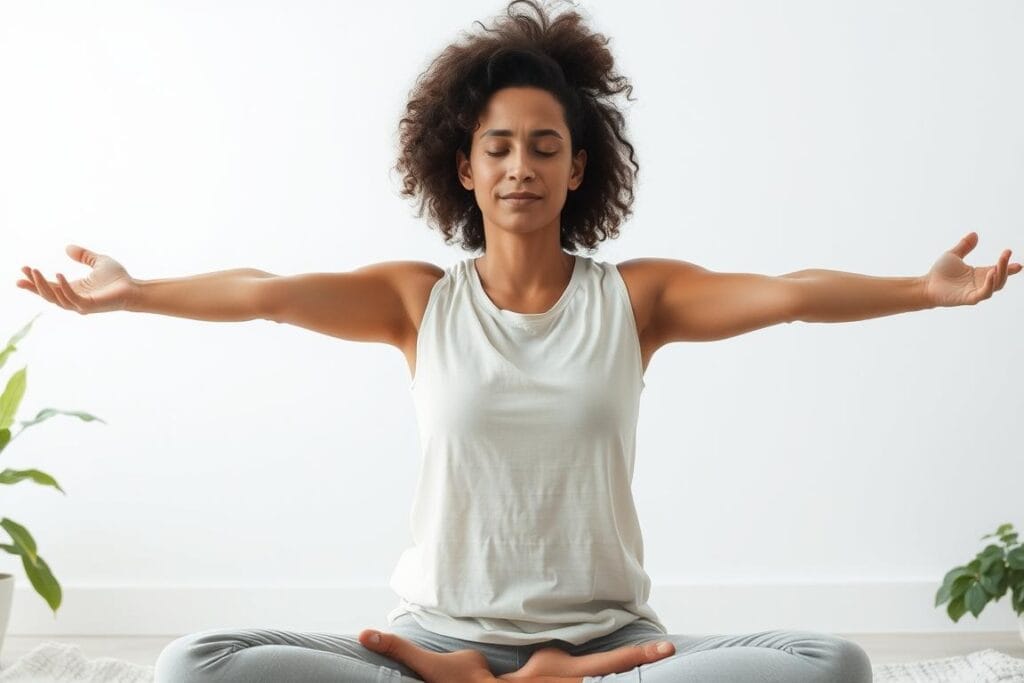 Person with reduced stress and anxiety from Sleeplean