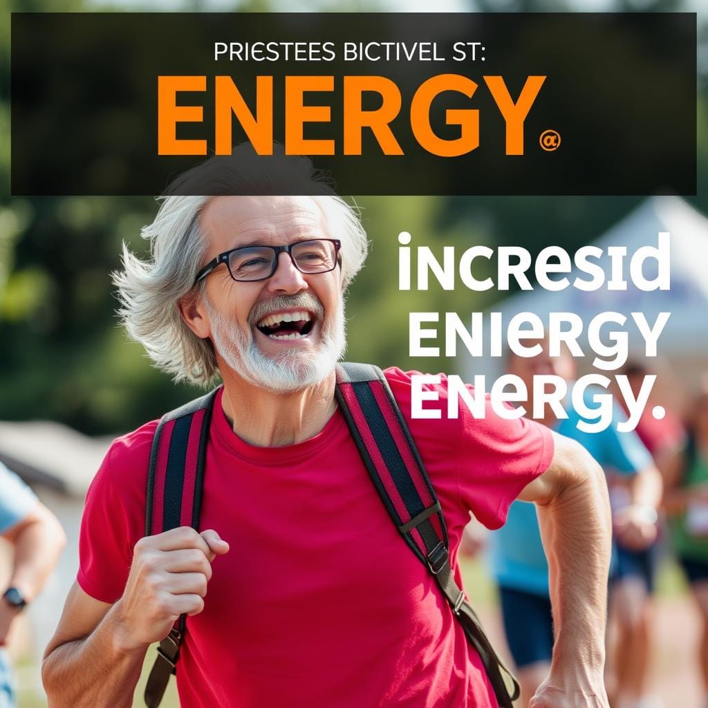 Person with visibly increased energy levels after taking Mitolyn