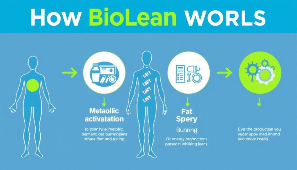 Scientific diagram showing how BioLean 2025 natural body detox & fat loss works