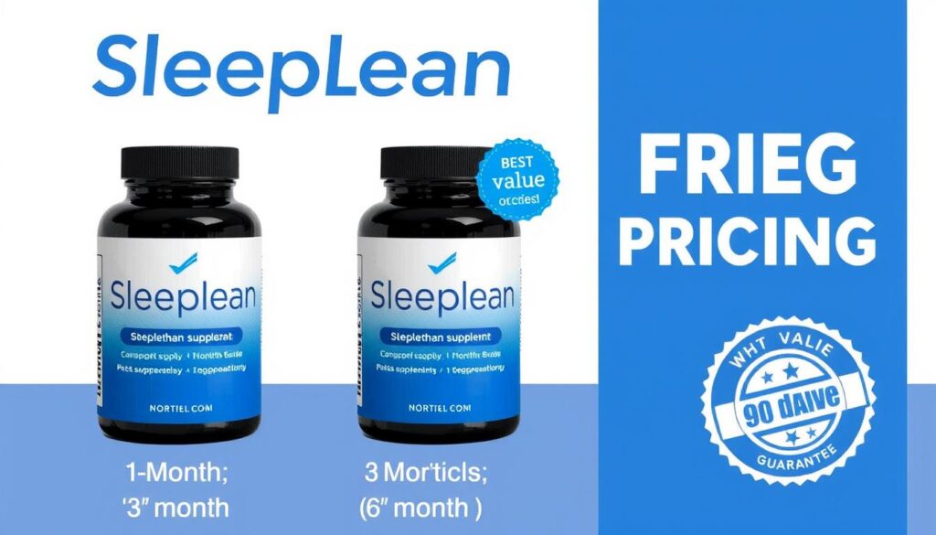 Sleeplean pricing packages and money-back guarantee seal Sleeplean pricing packages and money-back guarantee seal