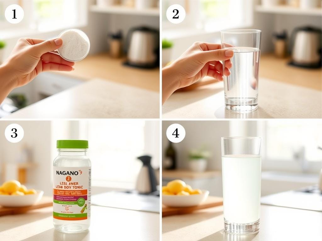 Step-by-step preparation of Nagano Lean Body Tonic