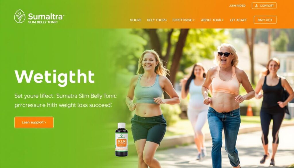 Sumatra Slim Belly Tonic lifestyle image showing active people