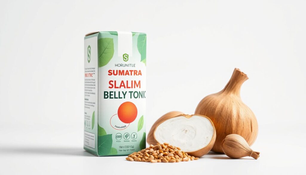Sumatra Slim Belly Tonic packaging and ingredients