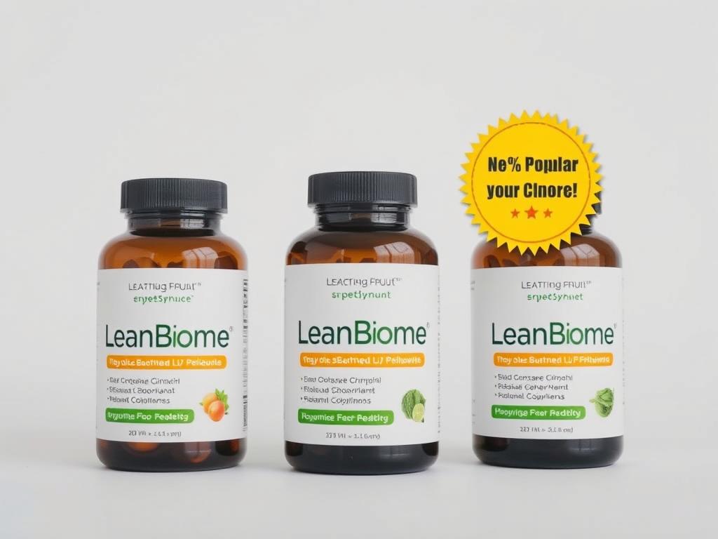 Three bottles of LeanBiome supplement Three bottles of LeanBiome supplement