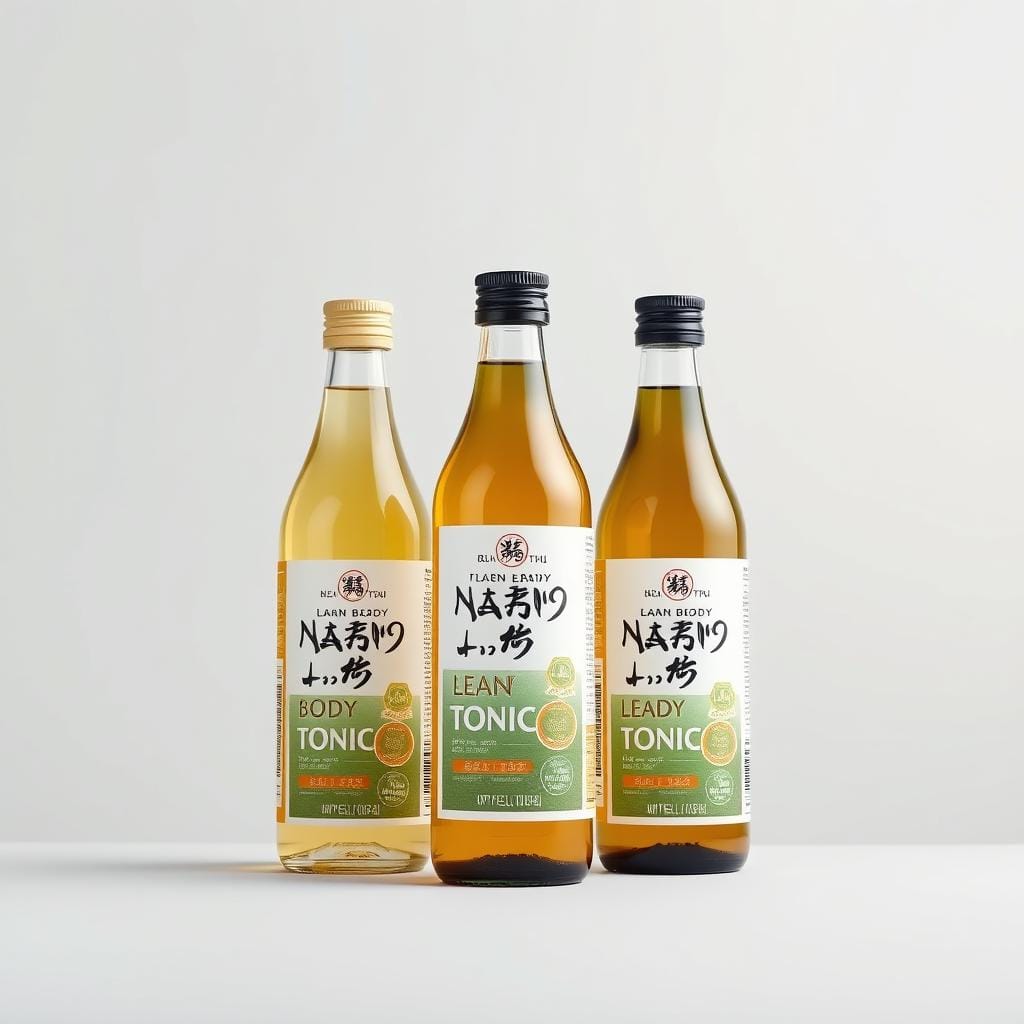 Three bottles of Nagano Lean Body Tonic