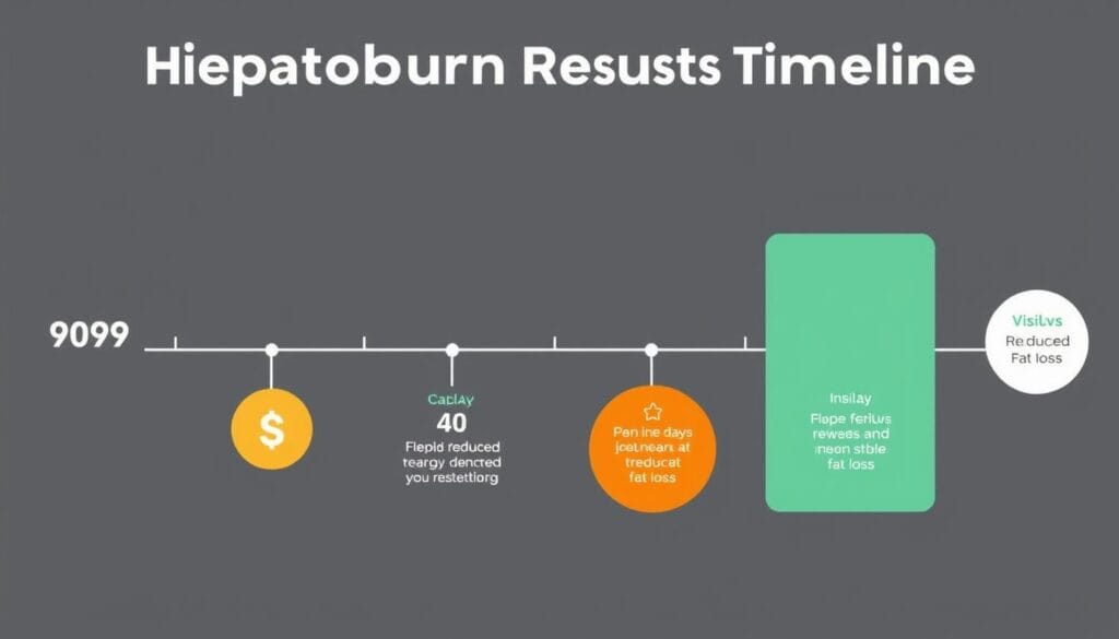 Timeline of expected results when using Hepatoburn