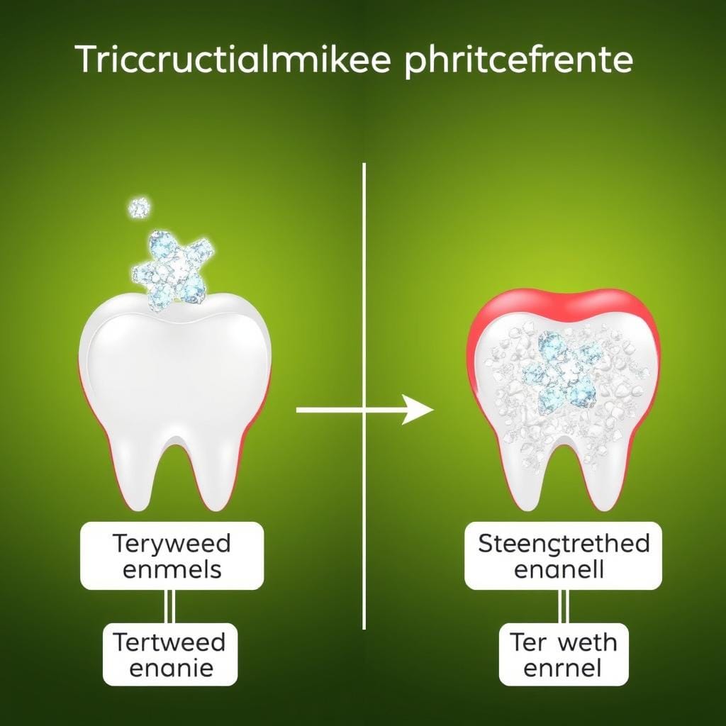 Tricalcium Phosphate mineral supporting tooth enamel strength