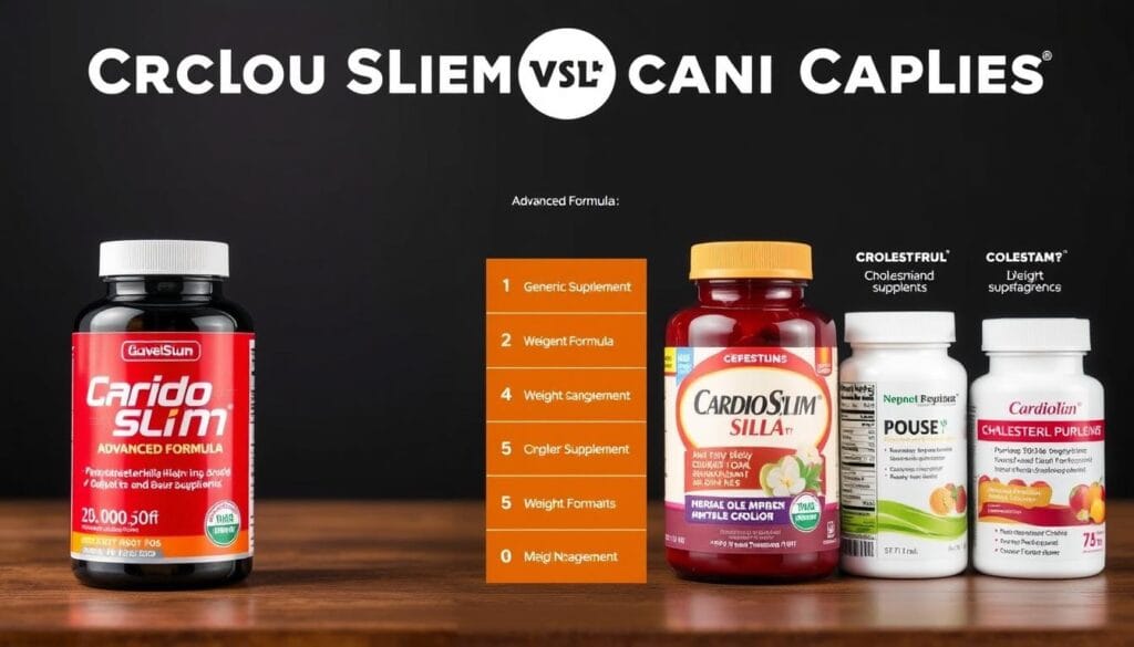 Visual comparison of CardioSlim advanced formula with competing products Visual comparison of CardioSlim advanced formula with competing products