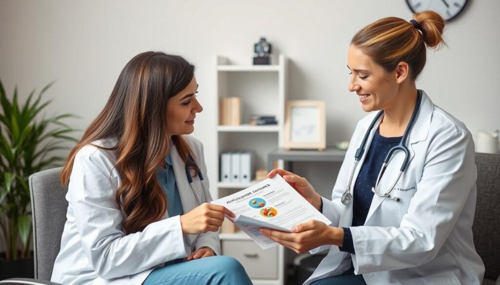 Woman consulting with doctor about Mitolyn supplement