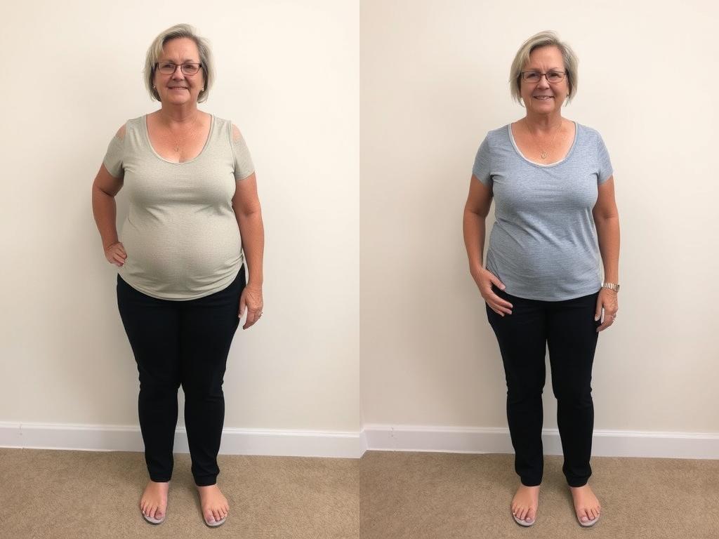 Woman showing weight loss results from using Mitolyn Woman showing weight loss results from using Mitolyn