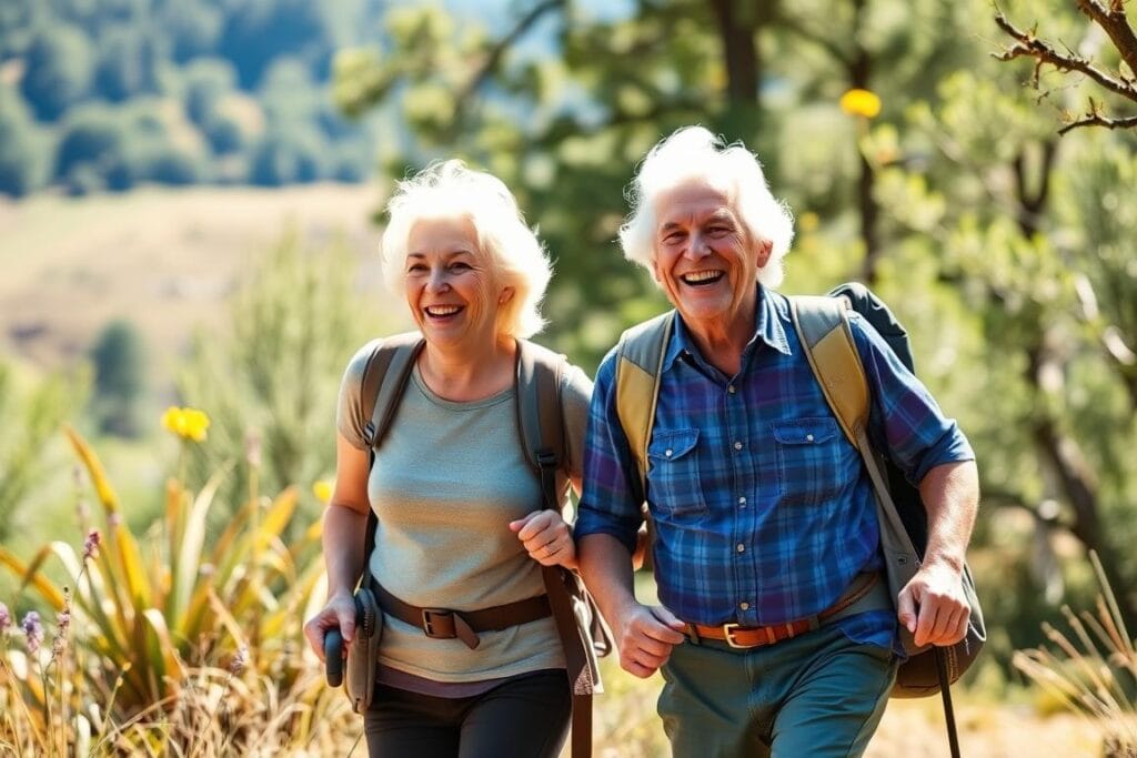 Active senior couple enjoying outdoor activities thanks to JointVive