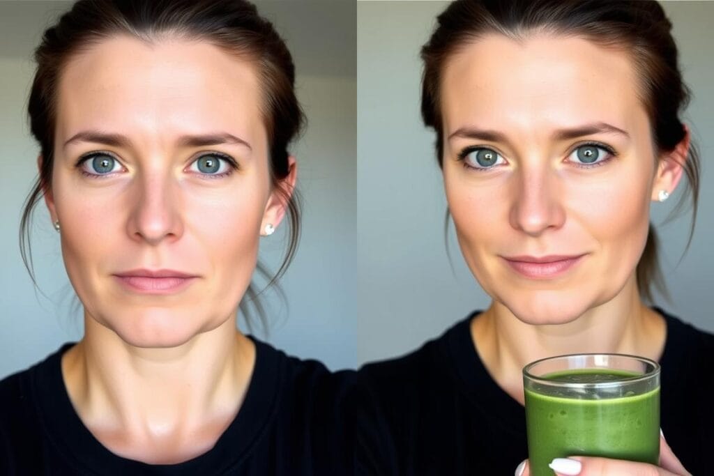 Before and after comparison showing visible health improvements from the smoothie diet plan for lose weight without exercise using the smoothie diet plan