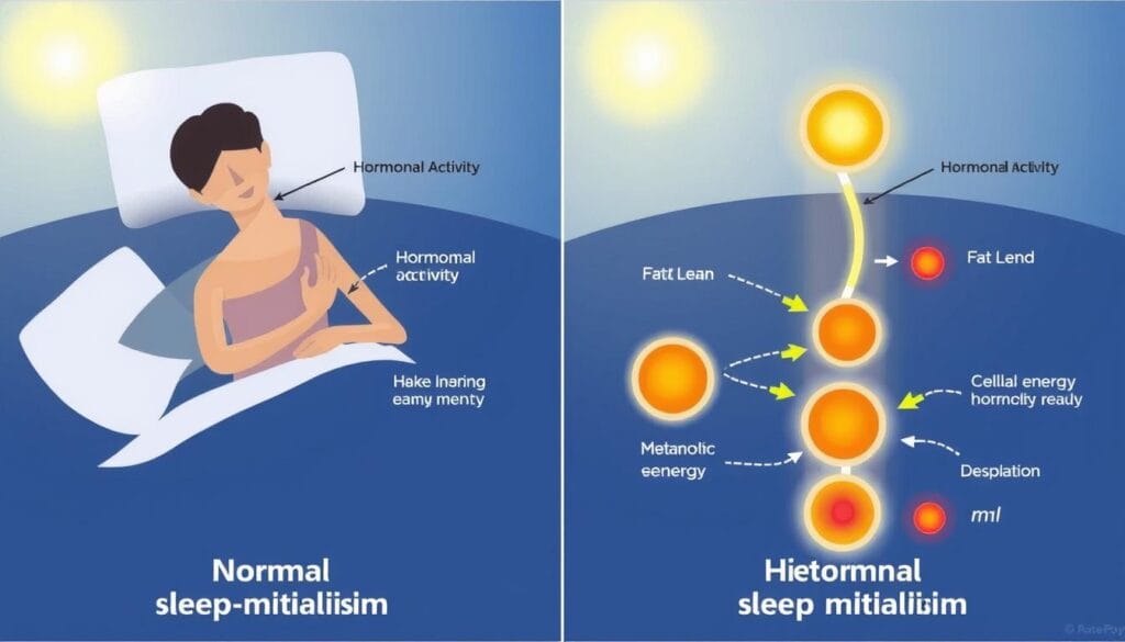 Comparison between normal sleep metabolism and SleepLean-enhanced metabolism Comparison between normal sleep metabolism and SleepLean-enhanced metabolism
