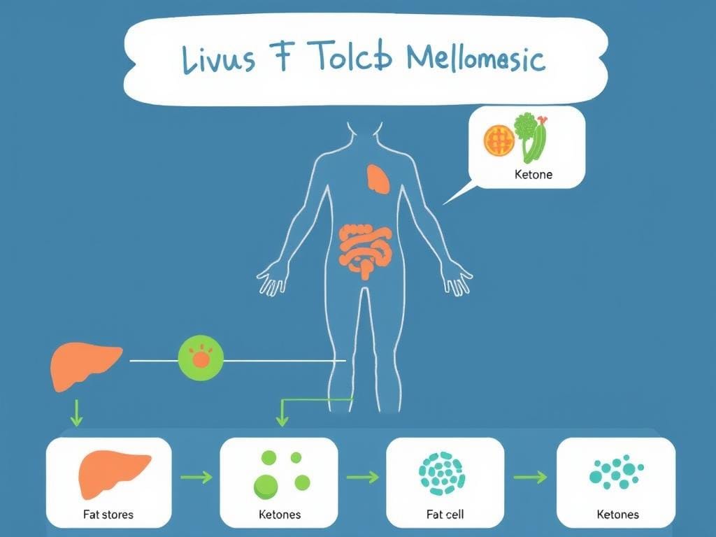 Diagram showing how ketosis burns belly fat on the KetoSoup82 plan