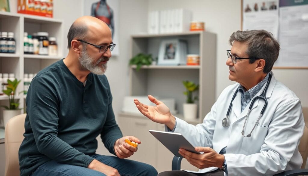 Doctor discussing supplement safety with patient