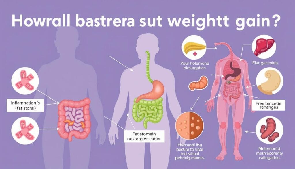 Harmful gut bacteria causing weight gain through various mechanisms