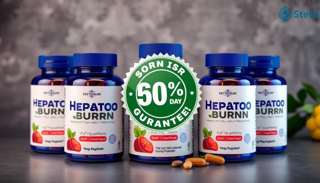 HepatoBurn natural liver detox bottles with satisfaction guarantee seal HepatoBurn natural liver detox bottles with satisfaction guarantee seal