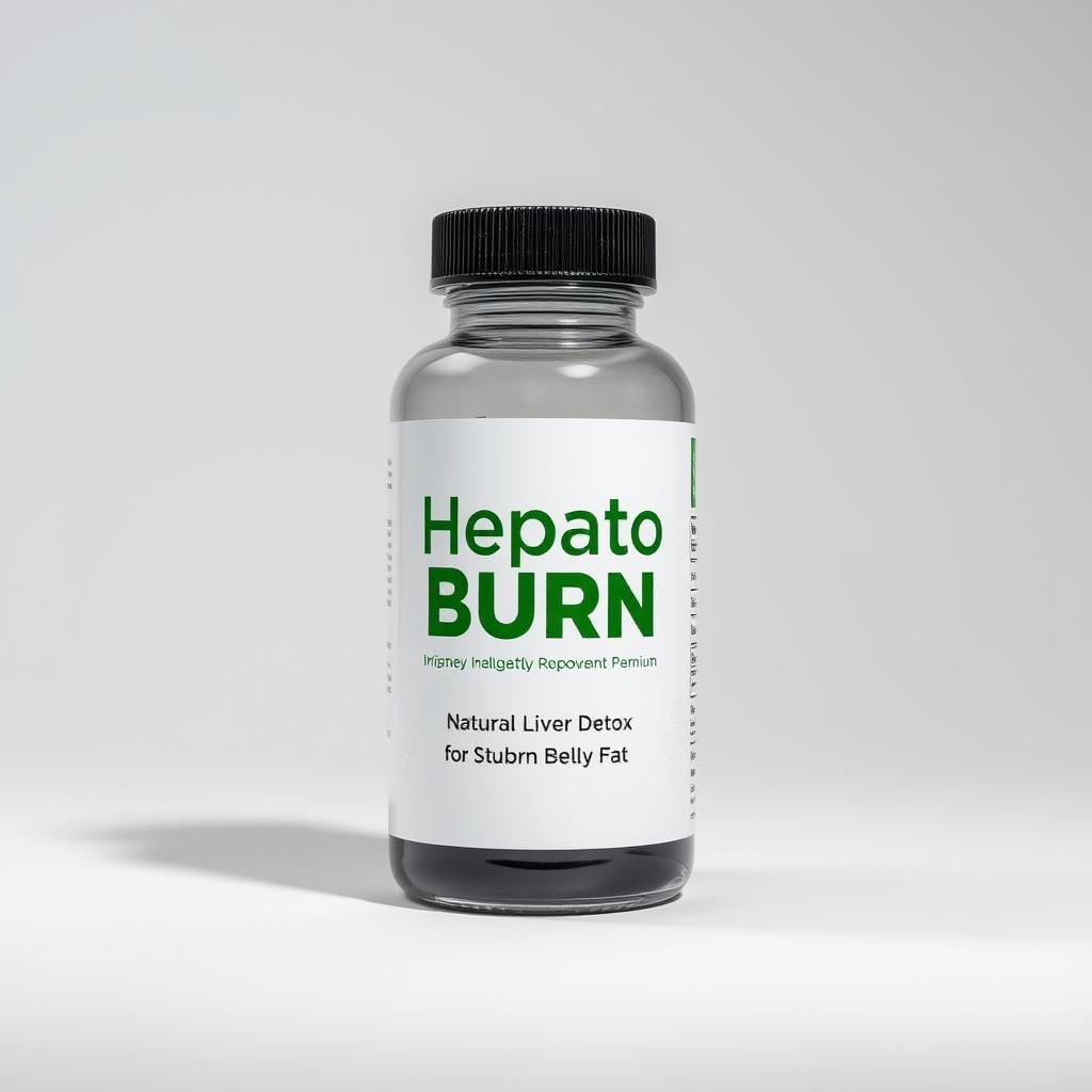 HepatoBurn supplement bottle showing the natural liver detox formula for stubborn belly fat HepatoBurn supplement bottle showing the natural liver detox formula for stubborn belly fat