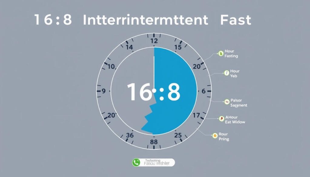 Intermittent fasting schedule diagram for KetoSoup82 plan