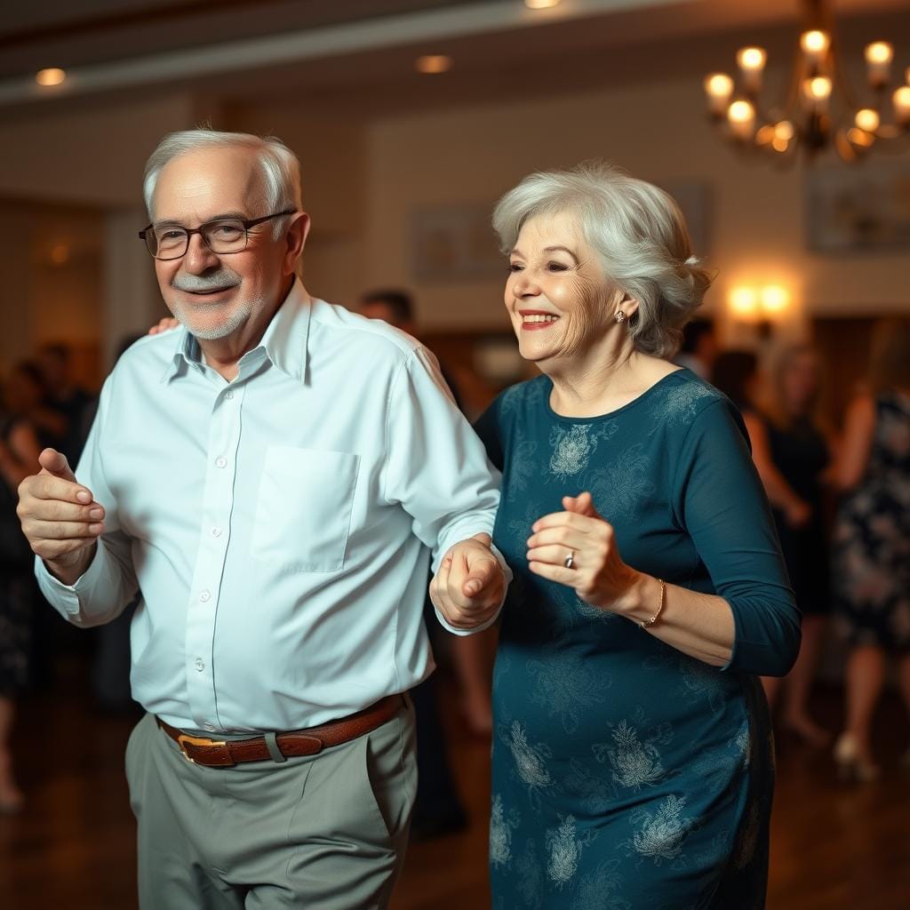 James, 71, dancing with wife after using JointVive