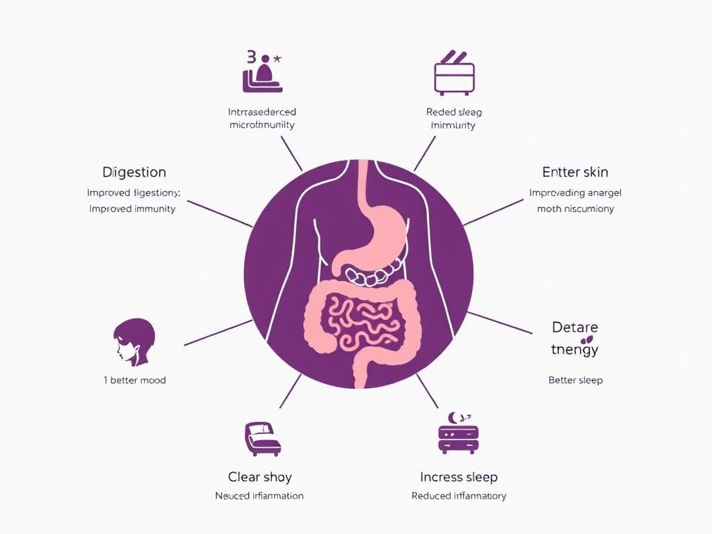 Multiple health benefits beyond weight loss from balanced gut bacteria