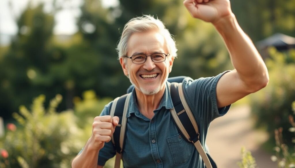 Person enjoying active lifestyle with stable blood sugar levels after using SugarMute
