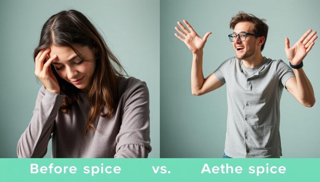 Person experiencing improved energy and reduced sugar spikes after using SugarMute