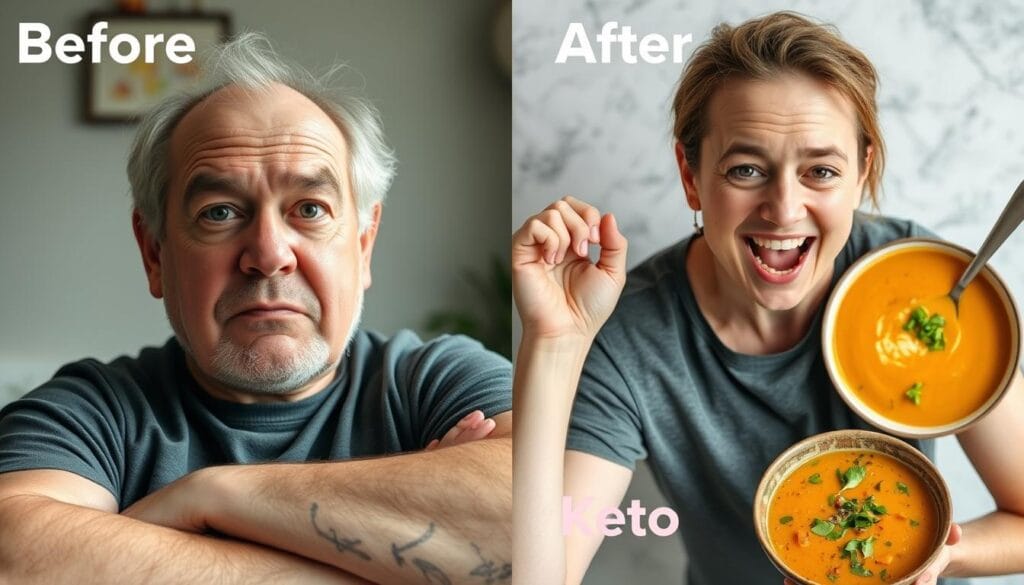Person overcoming challenges on KetoSoup82 plan