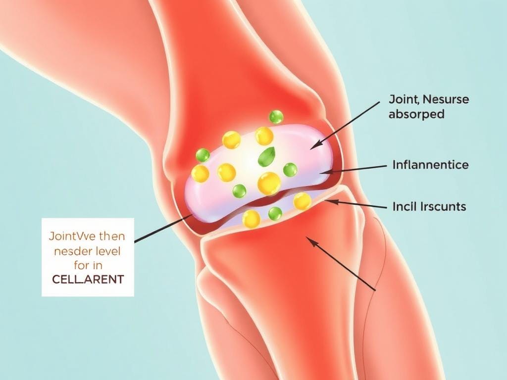 Scientific illustration of JointVive ingredients working on joint tissue