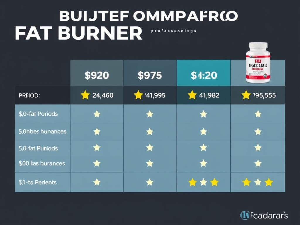 Value comparison chart for Leptozan vs other fat burners Value comparison chart for Leptozan vs other fat burners