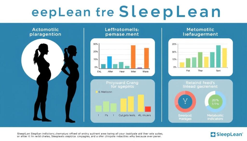 Visual representation of SleepLean's benefits for weight management and energy Visual representation of SleepLean's benefits for weight management and energy