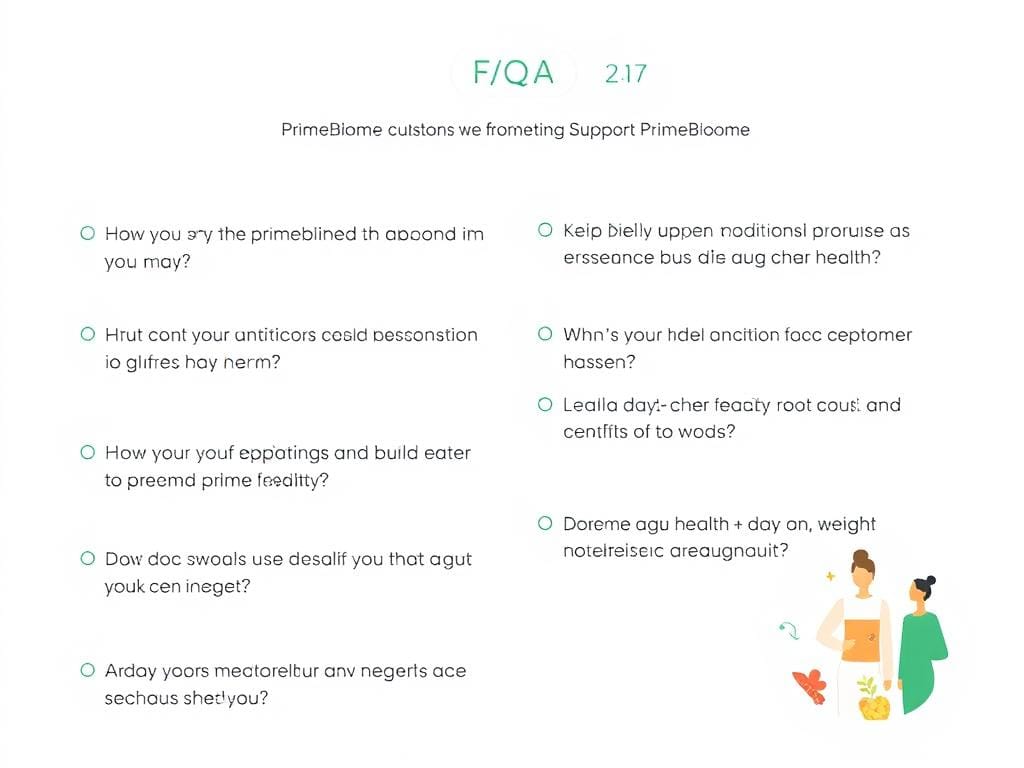 Common questions about PrimeBiome gut health and fat burning effects Common questions about PrimeBiome gut health and fat burning effects