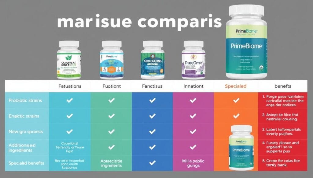 Comparison of PrimeBiome with other leading gut health supplements Comparison of PrimeBiome with other leading gut health supplements