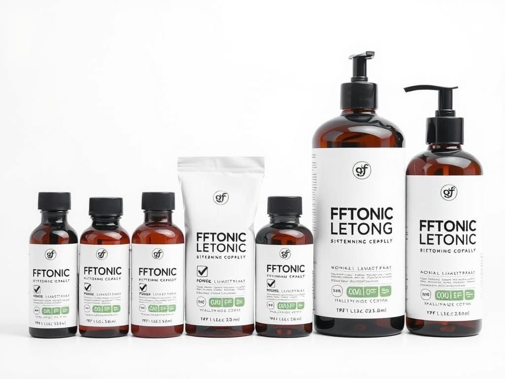 FBTONIC product lineup showing different package options and sizes