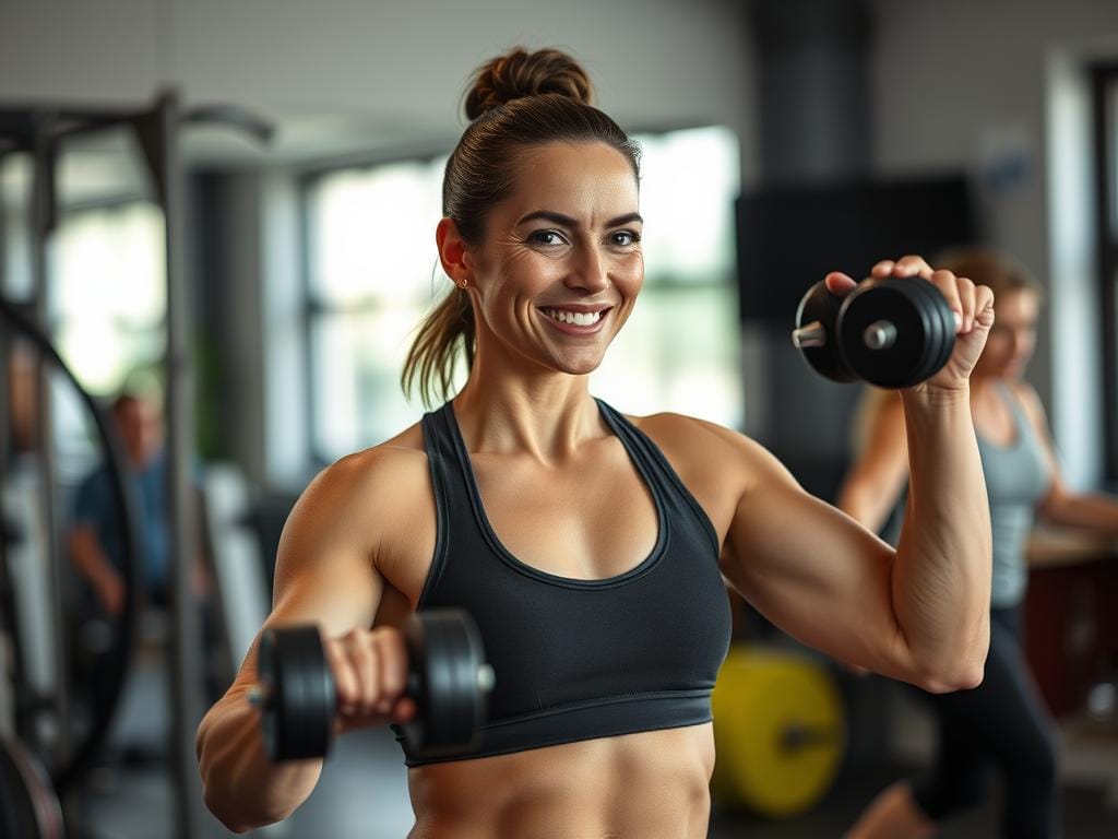 Person doing a combination of strength training and cardio exercise