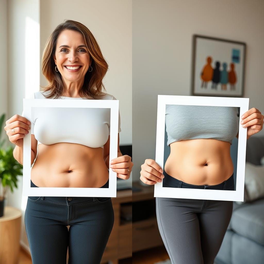 User showing Sumatra Slim Belly Tonic before and after results